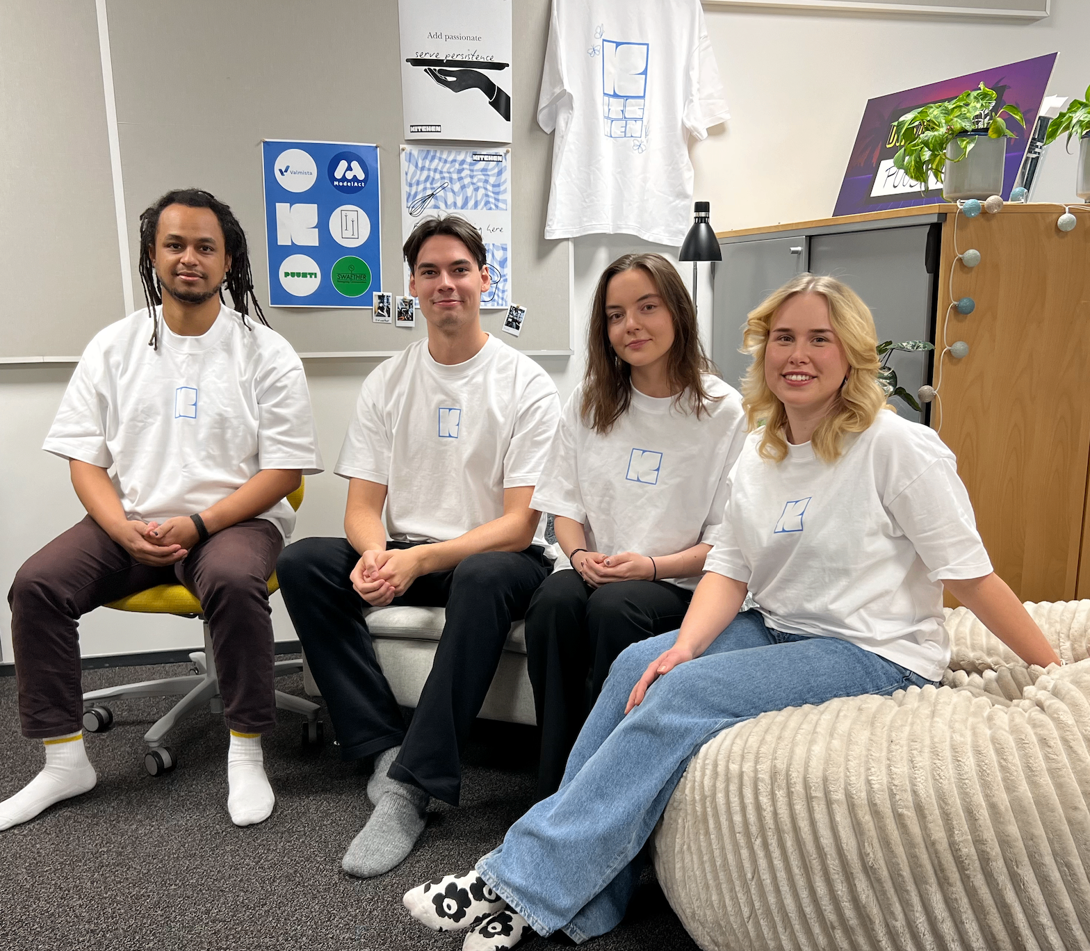Sanni with her team at The Kitchen startup space