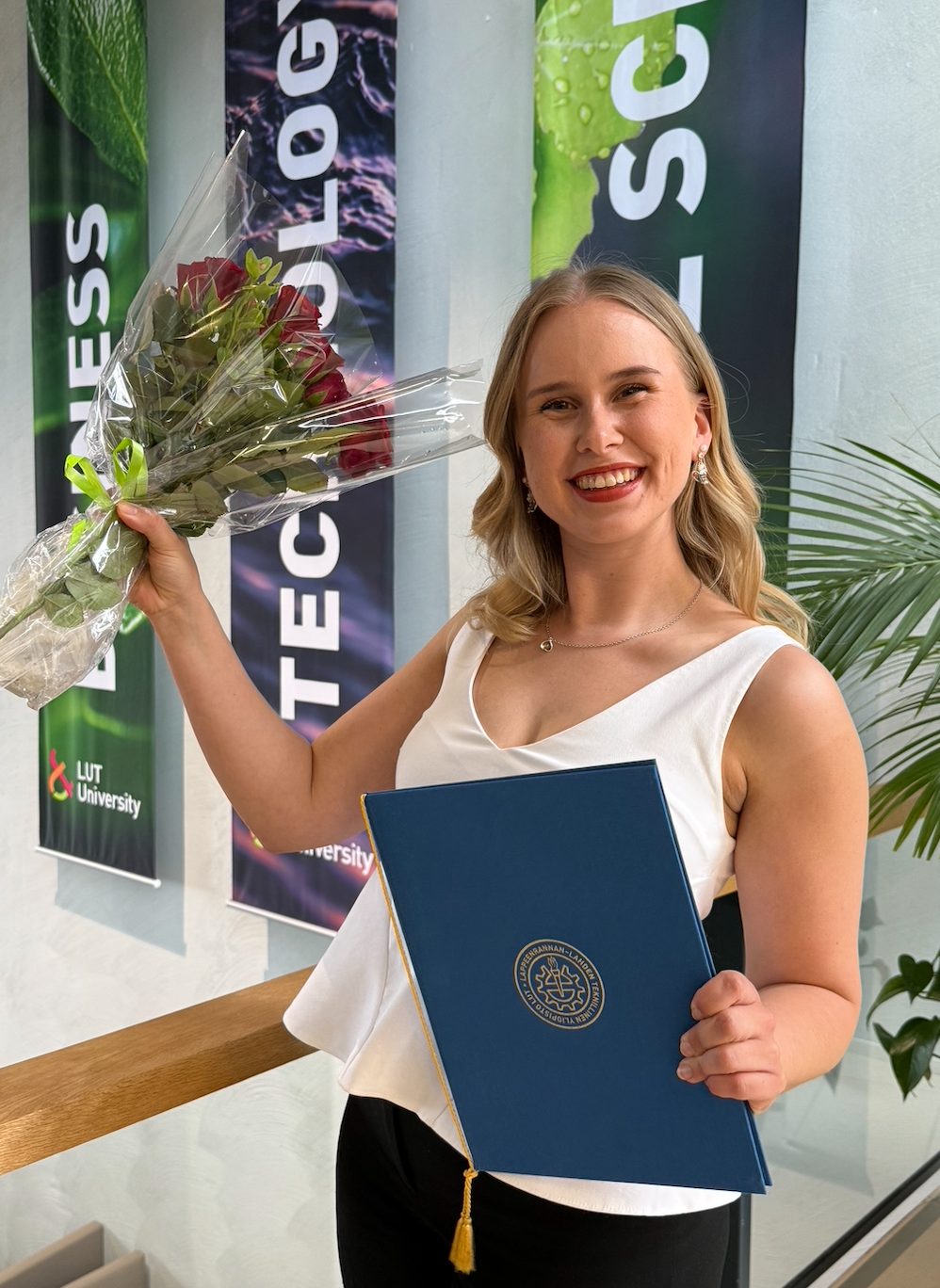 Sanni graduating from LUT University